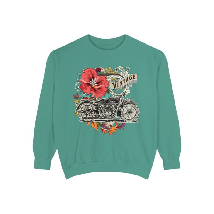 Vintage motorcycle -Unisex Garment-Dyed Sweatshirt Route 66 gift dad - Image 41