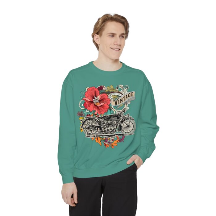 Vintage motorcycle -Unisex Garment-Dyed Sweatshirt Route 66 gift dad - Image 43