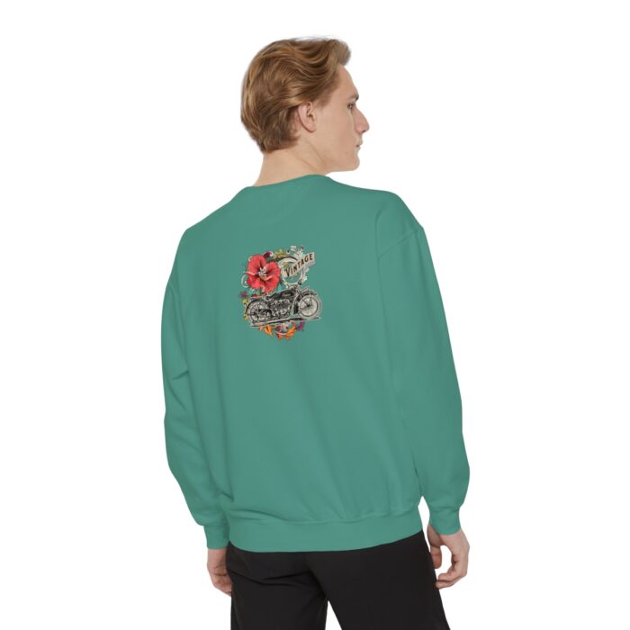 Vintage motorcycle -Unisex Garment-Dyed Sweatshirt Route 66 gift dad - Image 44