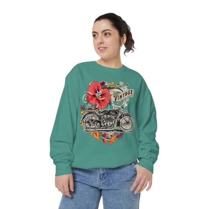 Vintage motorcycle -Unisex Garment-Dyed Sweatshirt Route 66 gift dad - Image 45