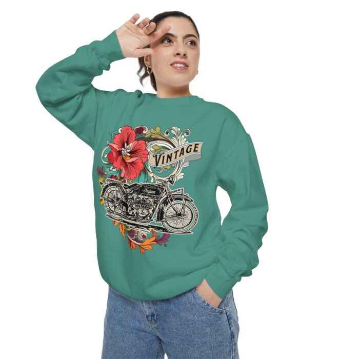 Vintage motorcycle -Unisex Garment-Dyed Sweatshirt Route 66 gift dad - Image 48