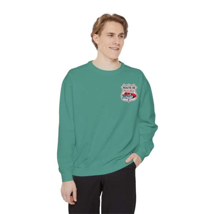 Route 50 Cadi-Unisex Garment-Dyed Sweatshirt Route 66 - Image 43