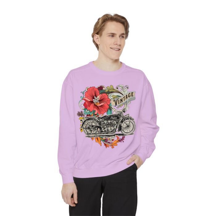 Vintage motorcycle -Unisex Garment-Dyed Sweatshirt Route 66 gift dad - Image 123