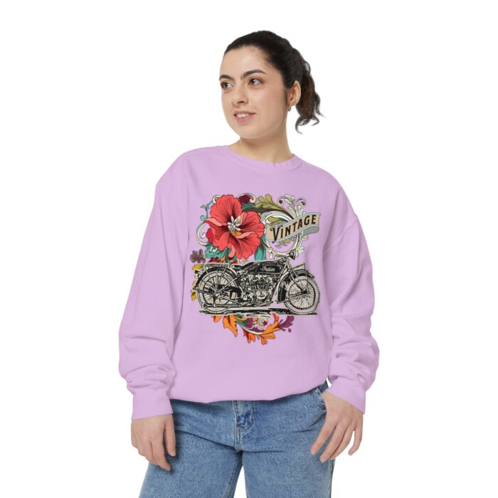 Vintage motorcycle -Unisex Garment-Dyed Sweatshirt Route 66 gift dad - Image 125