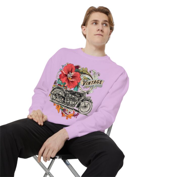 Vintage motorcycle -Unisex Garment-Dyed Sweatshirt Route 66 gift dad - Image 127