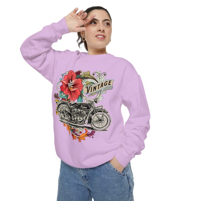 Vintage motorcycle -Unisex Garment-Dyed Sweatshirt Route 66 gift dad - Image 128
