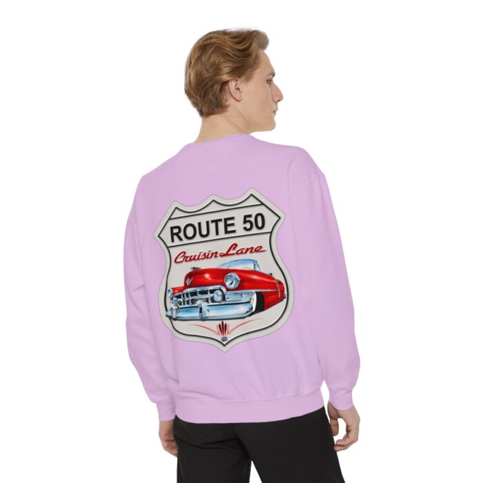 Route 50 Cadi-Unisex Garment-Dyed Sweatshirt Route 66 - Image 124