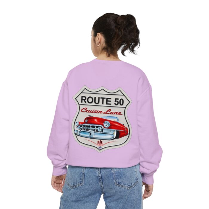 Route 50 Cadi-Unisex Garment-Dyed Sweatshirt Route 66 - Image 126