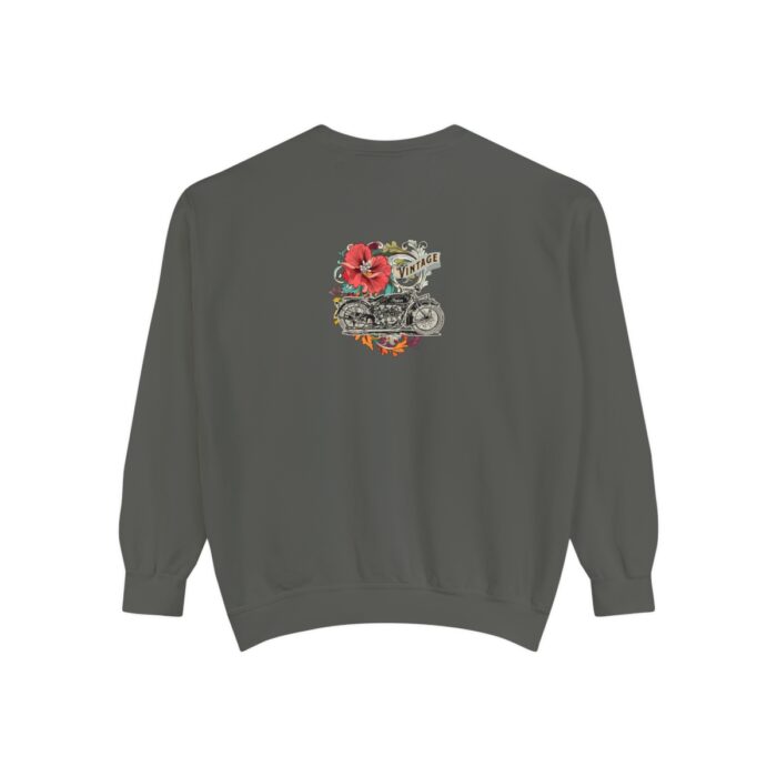 Vintage motorcycle -Unisex Garment-Dyed Sweatshirt Route 66 gift dad - Image 3
