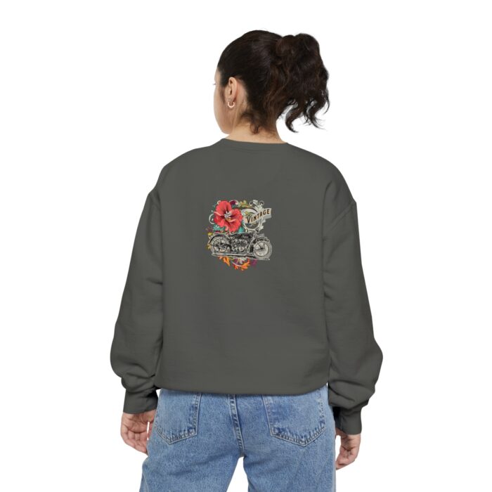 Vintage motorcycle -Unisex Garment-Dyed Sweatshirt Route 66 gift dad - Image 6