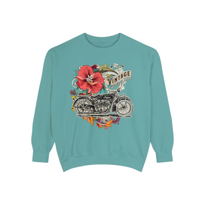 Vintage motorcycle -Unisex Garment-Dyed Sweatshirt Route 66 gift dad - Image 57