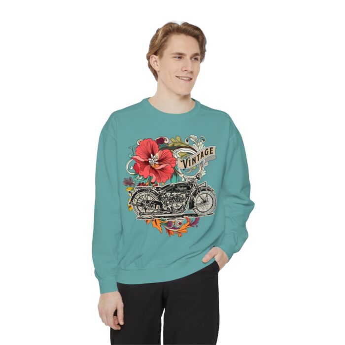 Vintage motorcycle -Unisex Garment-Dyed Sweatshirt Route 66 gift dad - Image 59