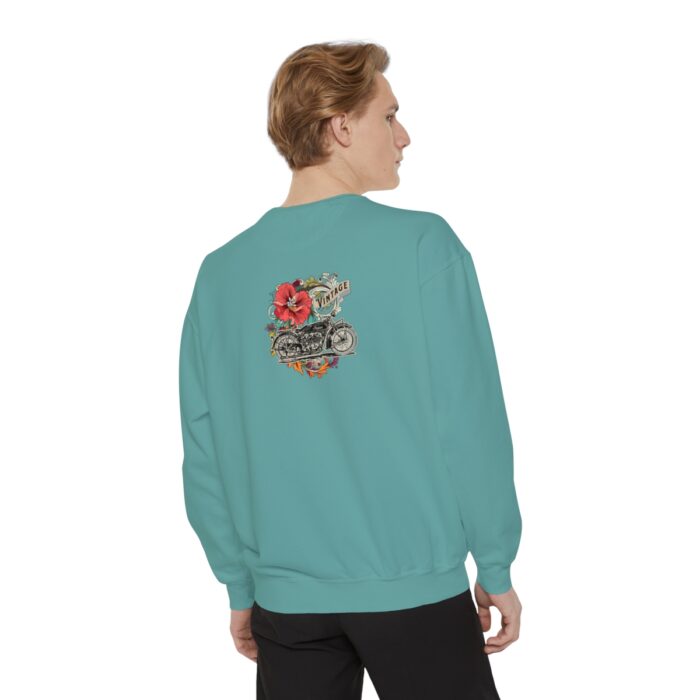Vintage motorcycle -Unisex Garment-Dyed Sweatshirt Route 66 gift dad - Image 60