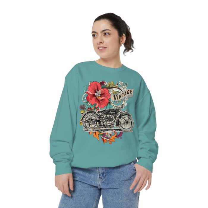 Vintage motorcycle -Unisex Garment-Dyed Sweatshirt Route 66 gift dad - Image 61