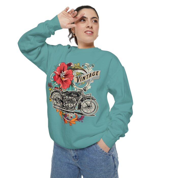 Vintage motorcycle -Unisex Garment-Dyed Sweatshirt Route 66 gift dad - Image 64