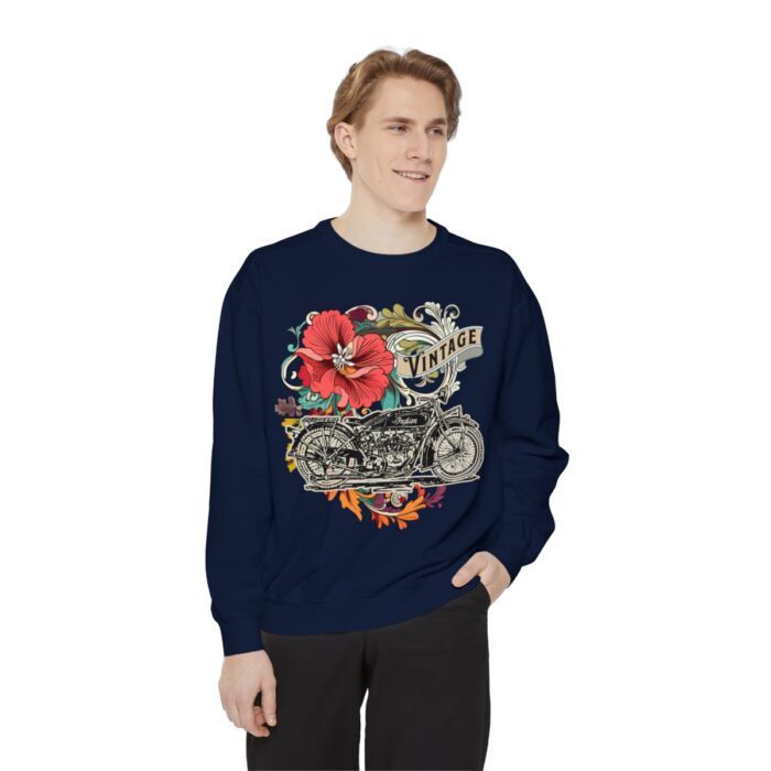 Vintage motorcycle -Unisex Garment-Dyed Sweatshirt Route 66 gift dad - Image 107