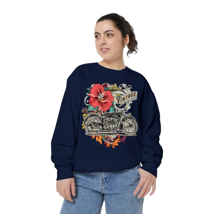 Vintage motorcycle -Unisex Garment-Dyed Sweatshirt Route 66 gift dad - Image 109