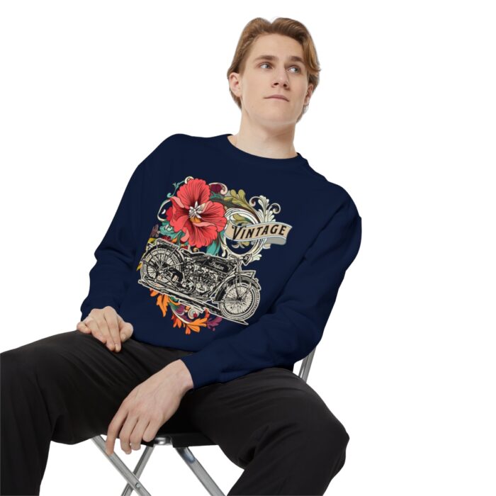 Vintage motorcycle -Unisex Garment-Dyed Sweatshirt Route 66 gift dad - Image 111