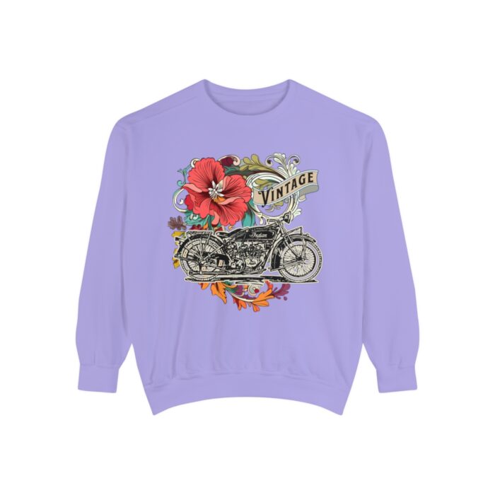Vintage motorcycle -Unisex Garment-Dyed Sweatshirt Route 66 gift dad - Image 113