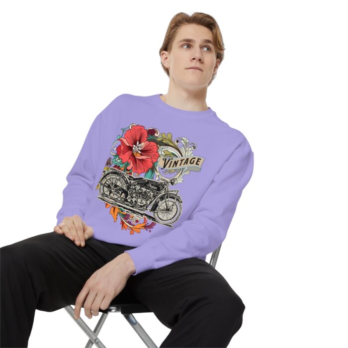 Vintage motorcycle -Unisex Garment-Dyed Sweatshirt Route 66 gift dad - Image 119