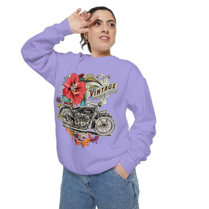 Vintage motorcycle -Unisex Garment-Dyed Sweatshirt Route 66 gift dad - Image 120