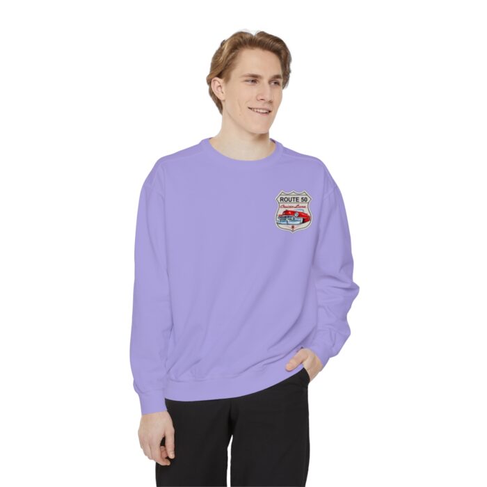 Route 50 Cadi-Unisex Garment-Dyed Sweatshirt Route 66 - Image 115