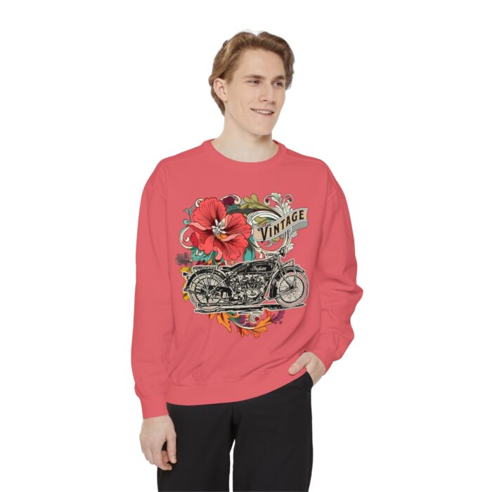 Vintage motorcycle -Unisex Garment-Dyed Sweatshirt Route 66 gift dad - Image 131