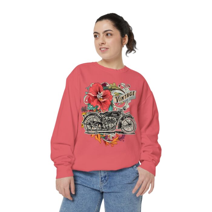 Vintage motorcycle -Unisex Garment-Dyed Sweatshirt Route 66 gift dad - Image 133