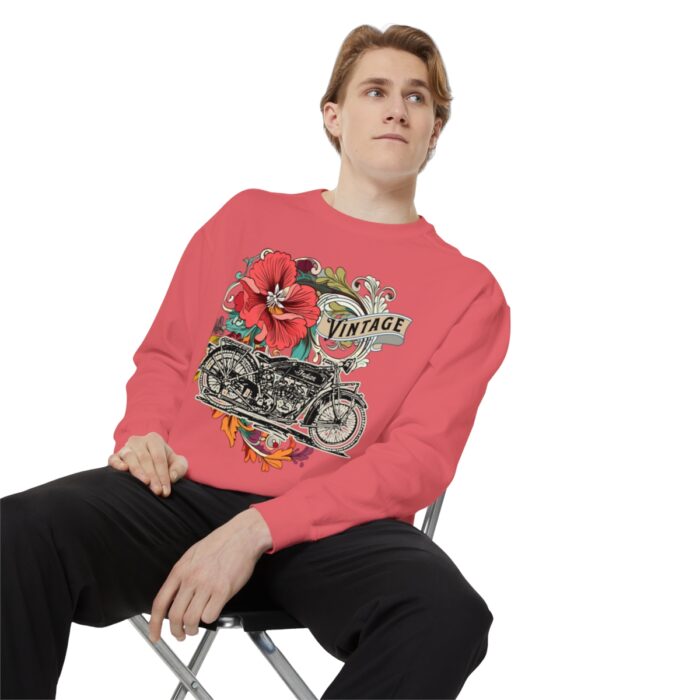 Vintage motorcycle -Unisex Garment-Dyed Sweatshirt Route 66 gift dad - Image 135