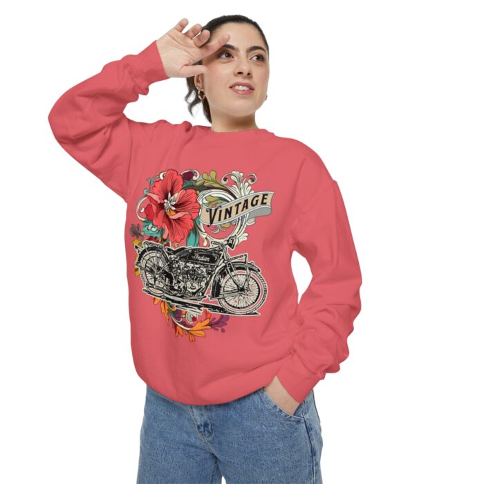 Vintage motorcycle -Unisex Garment-Dyed Sweatshirt Route 66 gift dad - Image 136