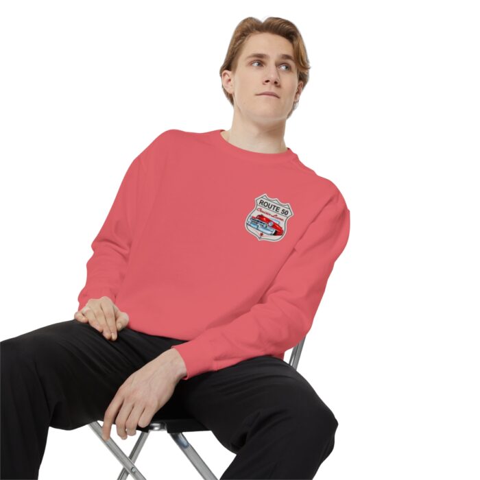 Route 50 Cadi-Unisex Garment-Dyed Sweatshirt Route 66 - Image 135