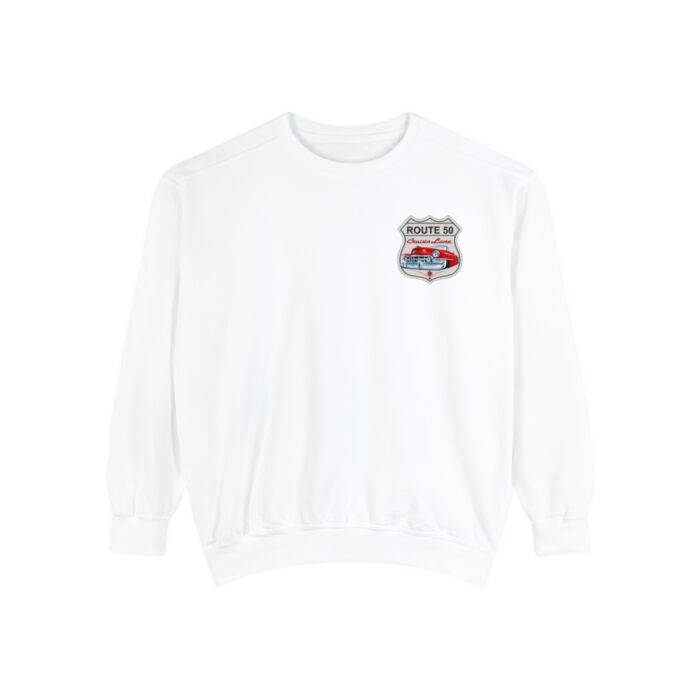 Route 50 Cadi-Unisex Garment-Dyed Sweatshirt Route 66 - Image 9
