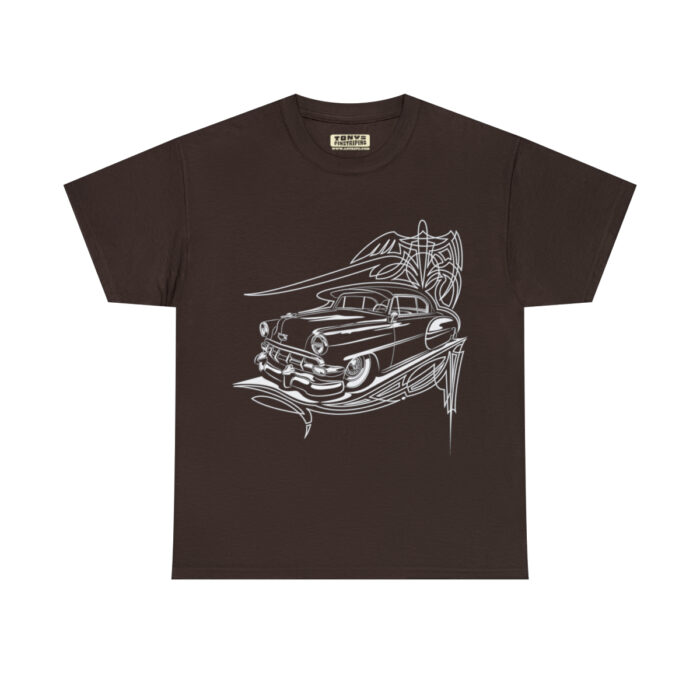 54 Chevy with pinstriping design-T- shirt -Unisex Heavy Cotton Tee men's woman gift - Image 10