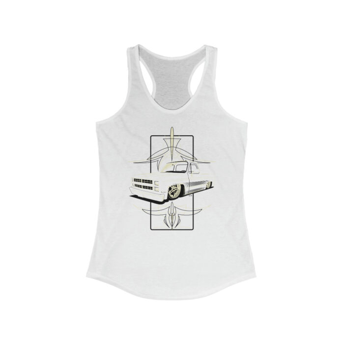 Squarebody with pinstriping logo,Women's Ideal Racerback Tank - Image 2