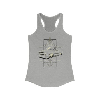 Squarebody with pinstriping logo,Women’s Ideal Racerback Tank