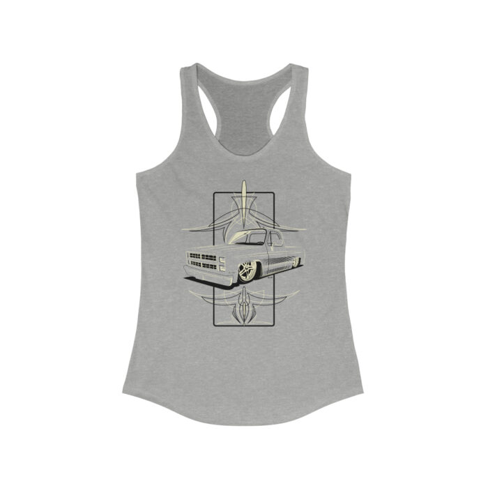 Squarebody with pinstriping logo,Women's Ideal Racerback Tank