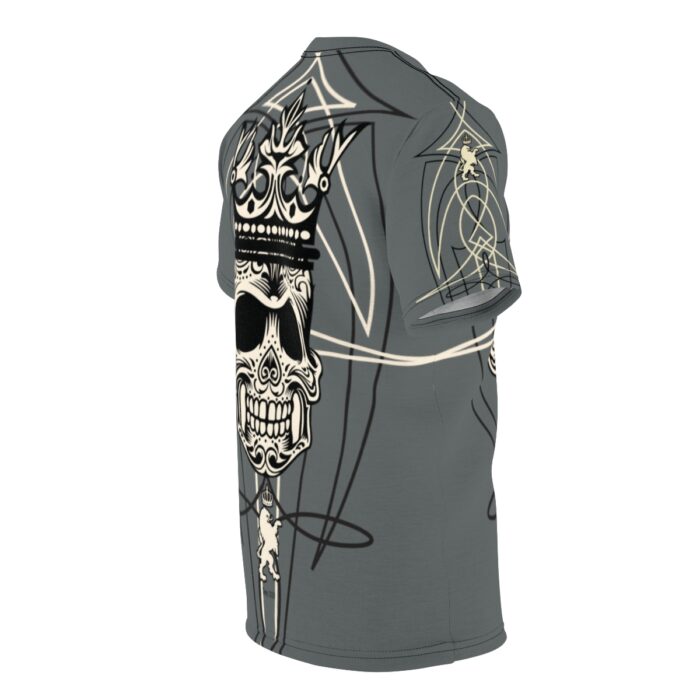 Skull Pinstriping Logo Unisex Cut & Sew Tee (AOP) - Image 11