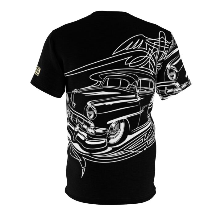 54Chevy with Pinstriping , Black  Unisex Cut & Sew Tee (AOP) - Image 9