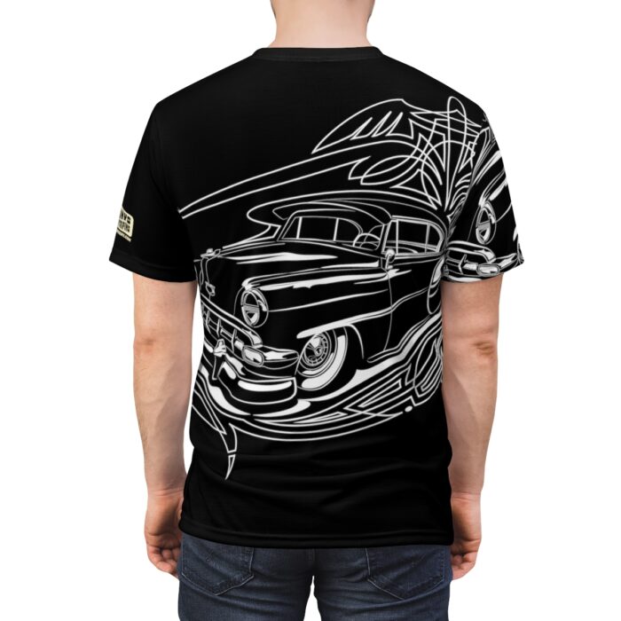 54Chevy with Pinstriping , Black  Unisex Cut & Sew Tee (AOP) - Image 13