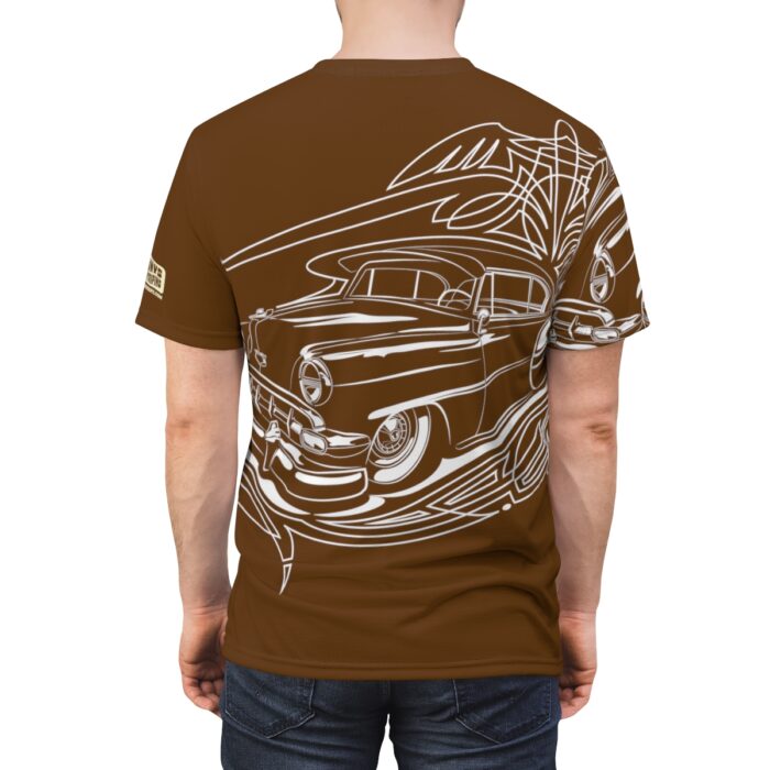 54 Chevy with Pinstriping , Brown Unisex Cut & Sew Tee (AOP) - Image 13
