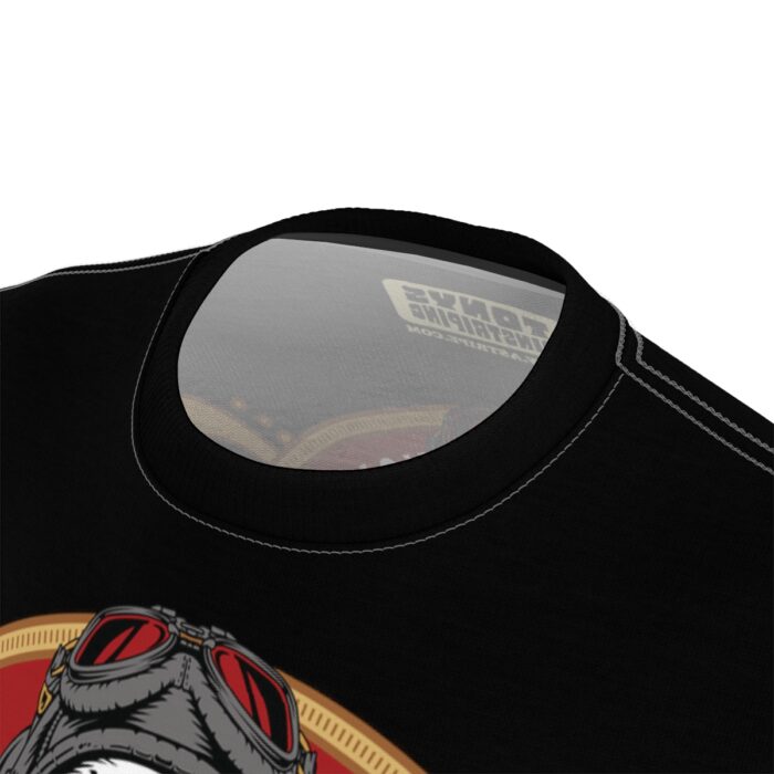 Cadi Daddy logo, Black Unisex Cut & Sew Tee (AOP) - Image 14