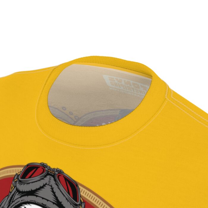 Cadi Daddy logo, Yellow Unisex Cut & Sew Tee (AOP) - Image 14
