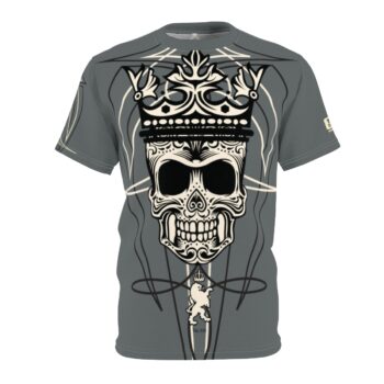 Skull Pinstriping Logo Unisex Cut & Sew Tee (AOP)