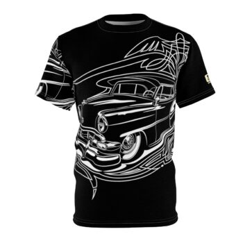 54Chevy with Pinstriping , Black  Unisex Cut & Sew Tee (AOP)