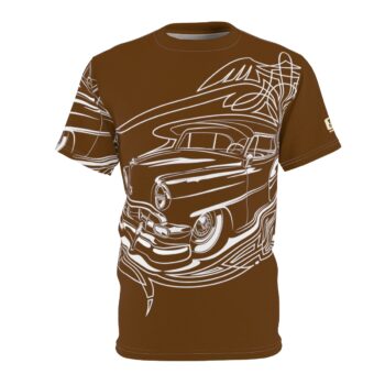 54 Chevy With Pinstriping , Brown Unisex Cut & Sew Tee (AOP)