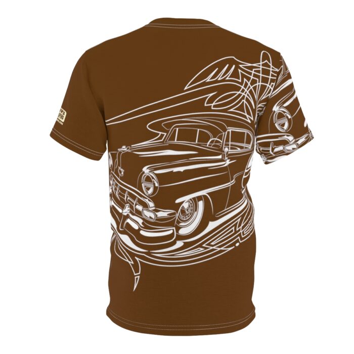 54 Chevy with Pinstriping , Brown Unisex Cut & Sew Tee (AOP) - Image 2