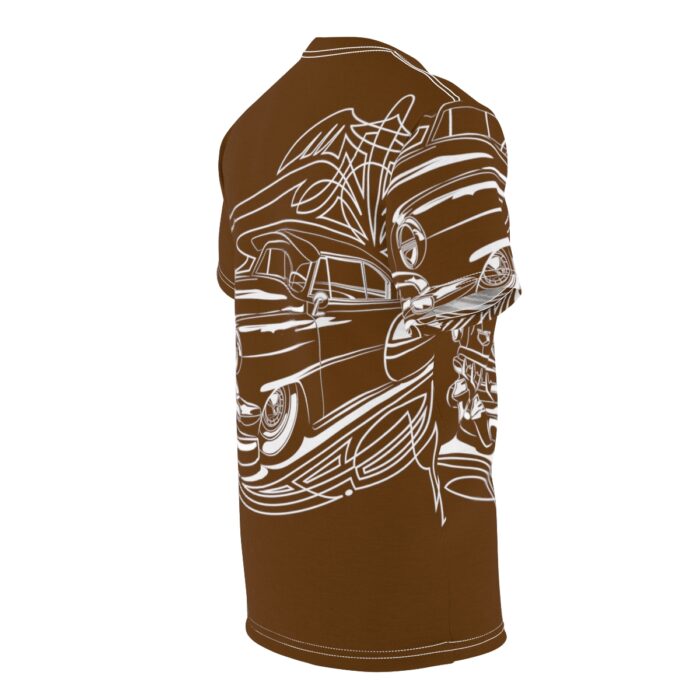 54 Chevy with Pinstriping , Brown Unisex Cut & Sew Tee (AOP) - Image 4
