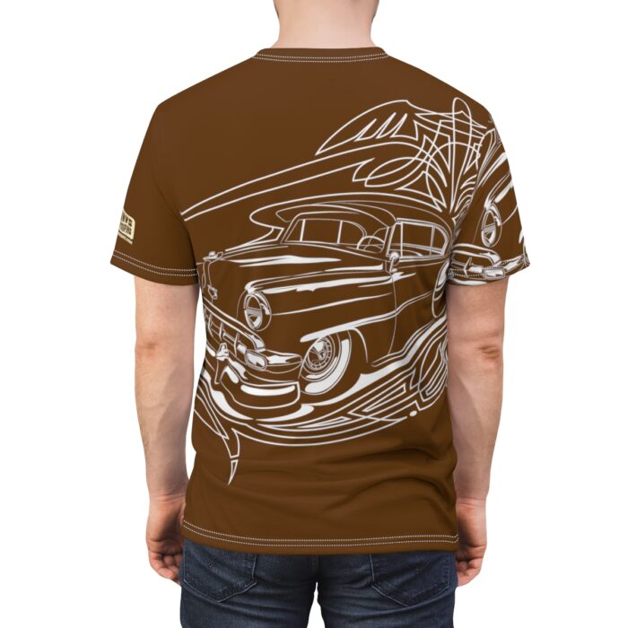 54 Chevy with Pinstriping , Brown Unisex Cut & Sew Tee (AOP) - Image 6