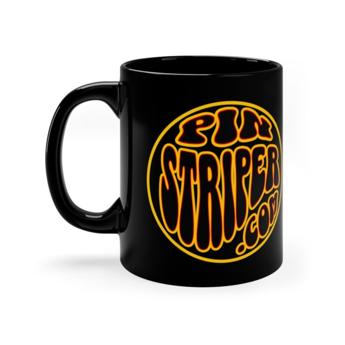 Pinstriper.com Retro Logo11oz Black Mug - Image 2