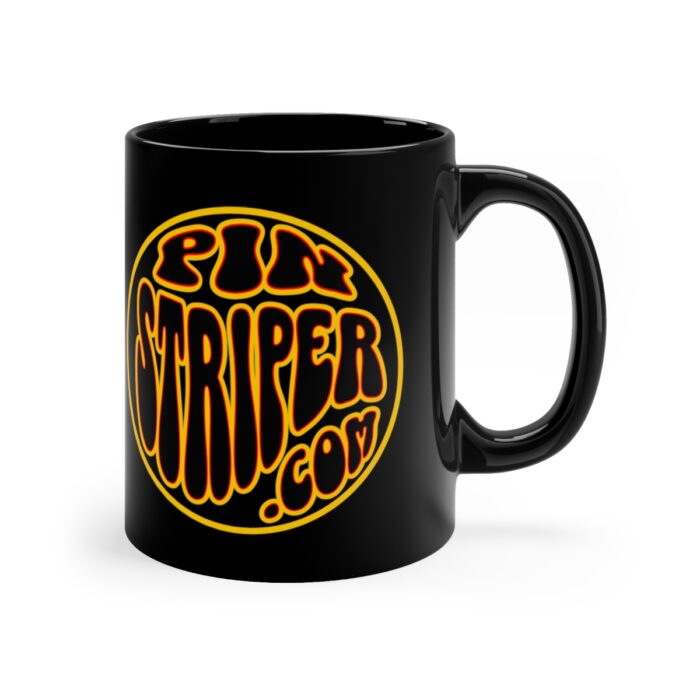 Pinstriper.com Retro Logo11oz Black Mug - Image 3